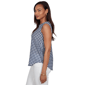 Womens Emaline Sapphire Serenade II Sleeveless Gingham Blouse - image 4