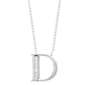 Diamond Classics(tm) 1/20ctw. Baguette Diamond D Initial Pendant - image 1