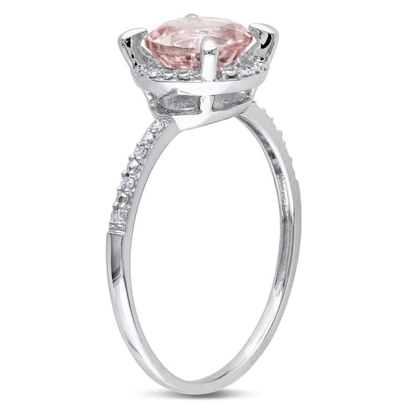 Gemstone Classics™ 10kt. White Heart Diamond Halo Ring