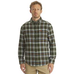 Mens LANDS END(R) Campside Flannel Shirt - Night Forest