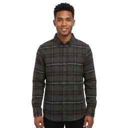 Mens Jackson Hole Flannel Shirt - Black/Burgundy