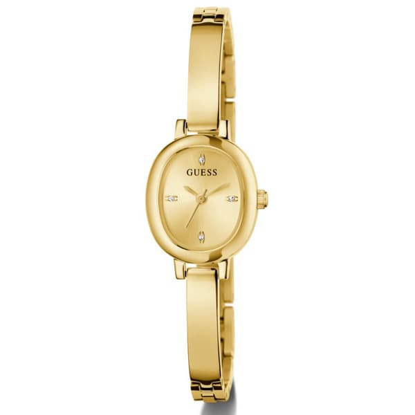 Womens Guess Gold-Tone Champagne Sunray Dial Watch - GW0924L2