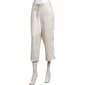 Womens Per Se Drawstring Waist Wide Leg Stripe Linen Capris - image 1