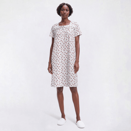 Womens Laura Ashley(R) Long Sleeve Lace Trim Nightgown