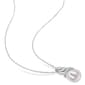 Gemstone Classics&#8482; Pearl & Diamond Twisted Drop Pendant - image 2