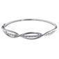Gianni Argento Silver 1/4ctw. Diamond Swirl Bangle Bracelet - image 1