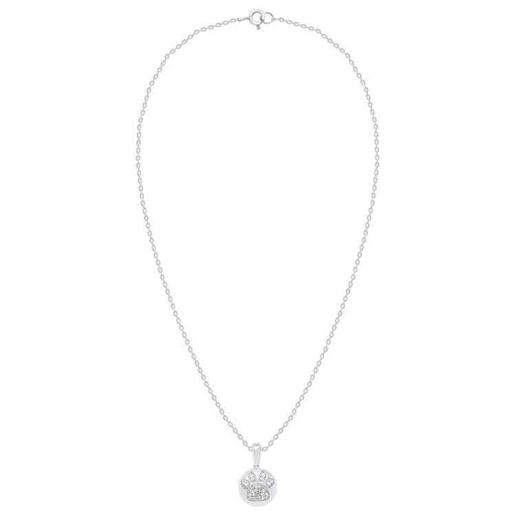 Nova Star(R) Sterling Silver 1/8ctw. Lab Grown Diamond Paw Pendant