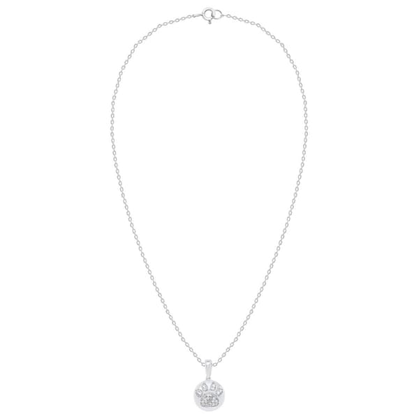 Nova Star(R) Sterling Silver 1/8ctw. Lab Grown Diamond Paw Pendant - image 