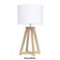 Simple Designs Interlock Triangular Wood Fabric Shade Table Lamp - image 11