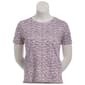 Womens Hasting & Smith Short Sleeve Crew Neck Blur Phlox Tee - image 1