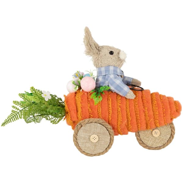 Northlight Seasonal Boy Bunny with Carrot Car Easter Figurine