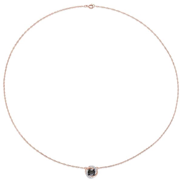 Radiant Rainbow™ 10kt. Rose Gold Diamond Swirl Necklace