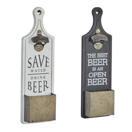 9th &amp; Pike(R) Kitchen Bottle Opener Wall Decor - Set of 2
