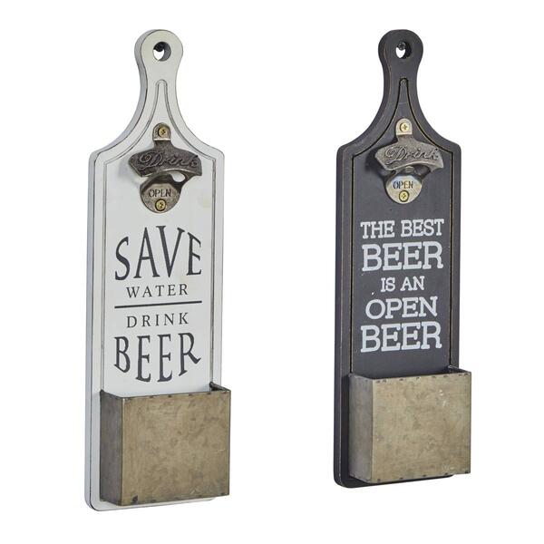 9th &amp; Pike(R) Kitchen Bottle Opener Wall Decor - Set of 2 - image 