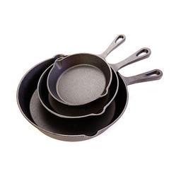 Kitchenworks 3-Pack Cast Iron Skillet Set