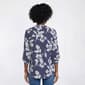 Womens Como Blu Roll Tab Sleeve 2 Pocket Split Neck Henley Blouse - image 2