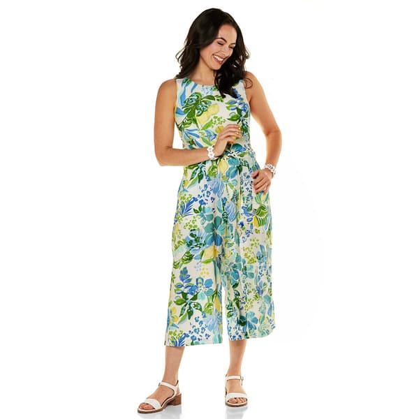 Womens Rabbit Rabbit Rabbit Sleeveless Leaf Open Back Jumpsuit - image 