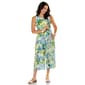 Womens Rabbit Rabbit Rabbit Sleeveless Leaf Open Back Jumpsuit - image 1