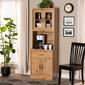 Baxton Studio Laurana Oak Brown Wood Kitchen Cabinet & Hutch - image 6