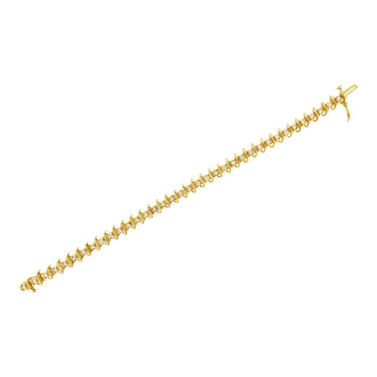 Diamond Classics™ 10kt. Gold Prong Set Diamond Link Bracelet