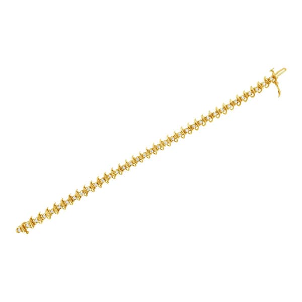 Diamond Classics™ 10kt. Gold Prong Set Diamond Link Bracelet
