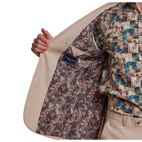 Mens Paisley & Gray&#174; Suit Jacket - Cream Beige