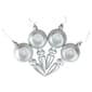 DAK 4ct. Matte Silver Retro Reflect Christmas Finial Ornament Set - image 1