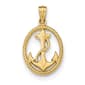 Gold Classics&#40;tm&#41; 14k. Oval Anchor & Rope Pendant - image 1