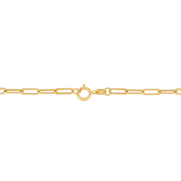 Gold Classics&#8482; 10kt. Gold Cross Heart Paperclip Bracelet
