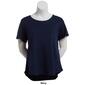 Plus Size Ruby Rd. Short Sleeve Basic Solid Tee - image 3