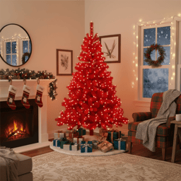 Northlight 6ft. Scarlett Red Pine Artificial Christmas Tree