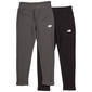 Girls (7-16) New Balance 2pk. Marled/Solid Fleece Lined Leggings - image 2