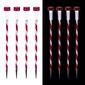 Alpine Solar Powered LED Striped Pathway Garden Stakes - Set of 4 - image 4