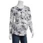 Womens Due Time Long Sleeve Side Ruched Maternity Top - Grey - image 1