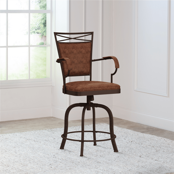 HH2 Home Bridgetown Tilt Base Metal Counter Height Swivel Stool