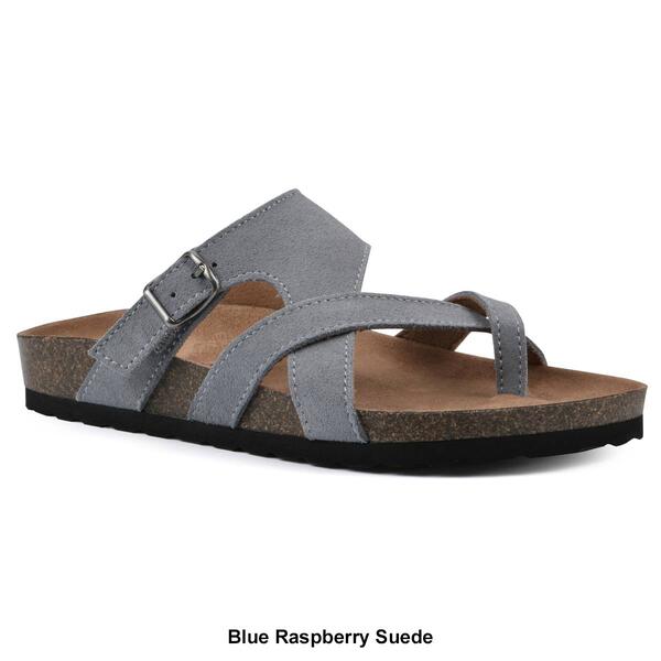 Womens White Mountain Graph Leather Sandals