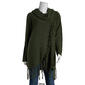 Womens Birch Long Sleeve Cowl Neck Fringe Trim Sweater - image 5