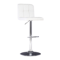 Linon Home Decor Brandt White Faux Leather Adjustable Barstool - image 1