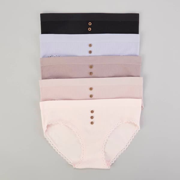 Womens Laura Ashley&#40;R&#41; 5pk. Seamless Bikini Panties LS3719-5PKC - image 