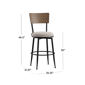 HH2 Home Creason Commercial Grade Bar Height Swivel Stool - image 6