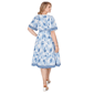 Plus Size Ruby Rd. French Riviera Floral Toile Tiered Midi Dress - image 2