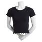 Juniors No Comment Contour Fit Wide Rib Baby Tee - image 1