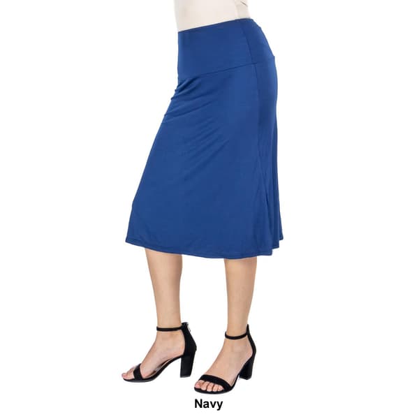 Womens 24/7 Comfort Apparel A-Line Knee Length Skirt