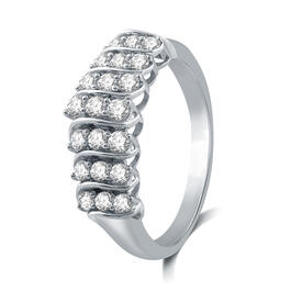 Nova Star&#174; Sterling Silver 1/2ctw. Lab Diamond Ring