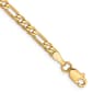 Mens Gold Classics&#40;tm&#41; 3.0mm. 14k Gold Flat Figaro Chain Bracelet - image 1