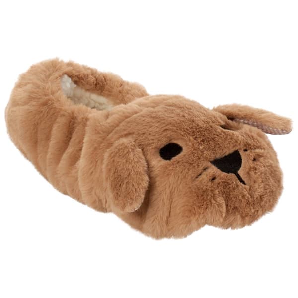 Womens Fuzzy Babba Critter Dog Slipper Socks