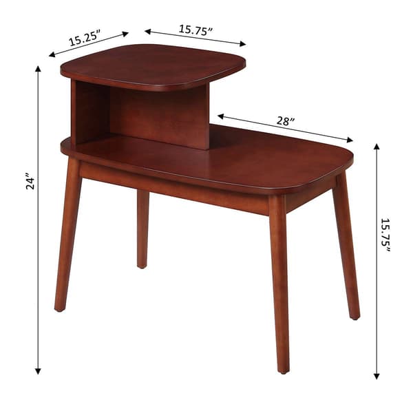 Convenience Concepts Maxwell Mid Century 2 Tier End Table