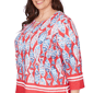 Plus Size Alfred Dunner Port Side 3/4 Sleeve Mosaic Fish Blouse - image 4