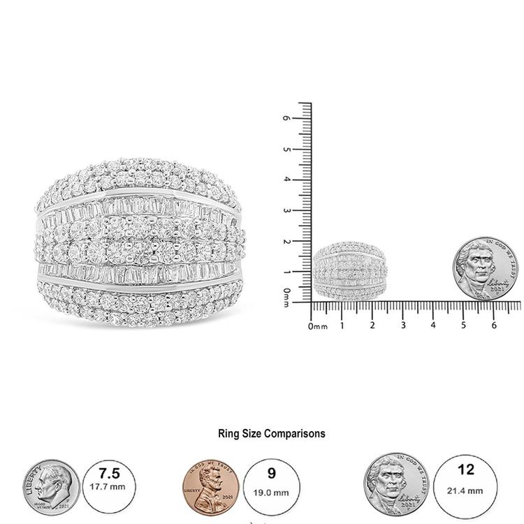 Haus of Brilliance Sterling Silver 2ctw. Diamond Cluster Ring
