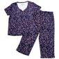 Plus Size Karen Neuburger Short Sleeve Ditsy Capri Pajama Set - image 2